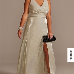 Oleg Cassini David’s Bridal gold Mother of the Bride gown Size 16